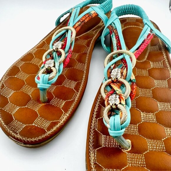 Patrizia by Spring Step Gadelina Sandals in Mint Green, Women's US 8.5, EU 39 - Picture 4 of 8